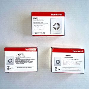 3 NIB Honeywell Wave 2 two-tone sirens, on Amazon for $20.41 each